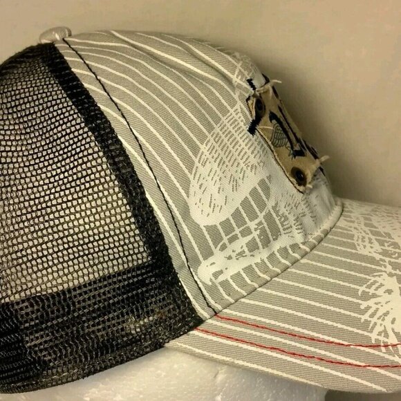 Universal Studios Cap Hat Gray Stripe Mesh Snap Back Florida Park Distressed - Picture 6 of 16